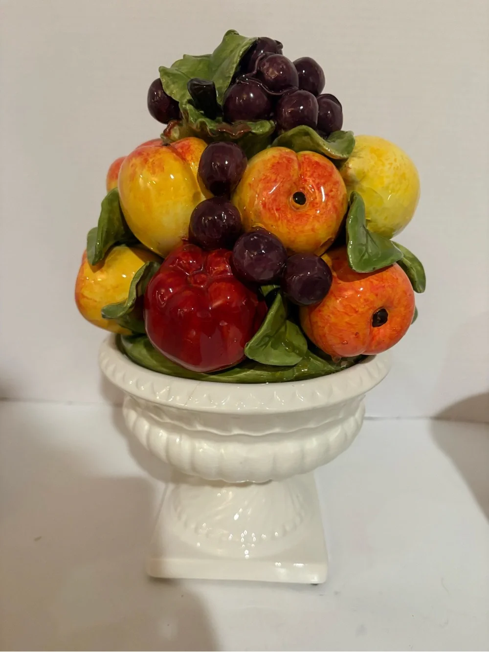 Decorative Ceramic Fruit Bowl - Multicolor- Vintage
